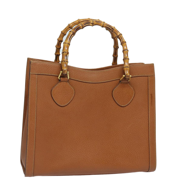 GUCCI Bamboo Hand Bag Leather Brown 002 1186 0260 Auth ep4831 - Picture 1 of 16